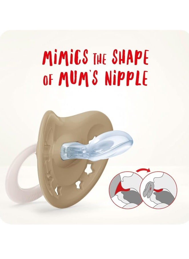 نوك Pacifiers | 2-Pack Soothers | Heart  Nipple | BPA-Free Silicone Pacifiers  |  Sleep Anti-Flatulence  |  Baby Teething Toy - Image 3