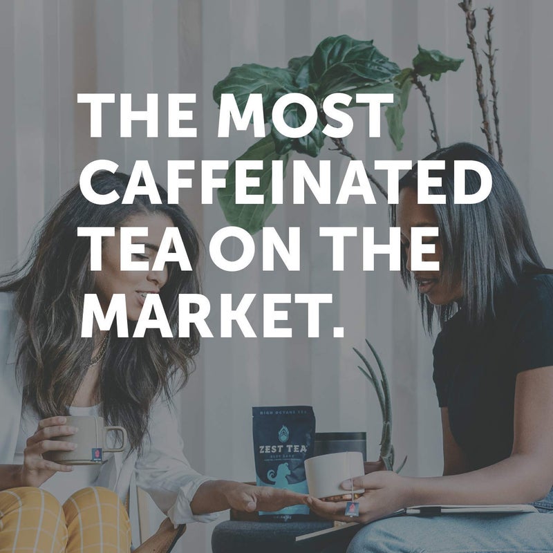 Zest Energy Tea Bags - Blue Lady Passion Fruit Black Tea - High Caffeine Tea for Morning Energy, Focus & Clarity - Natural Caffeinated Tea with 150mg Caffeine - 15Ct Box - Non-GMO & Keto Friendly - Image 4
