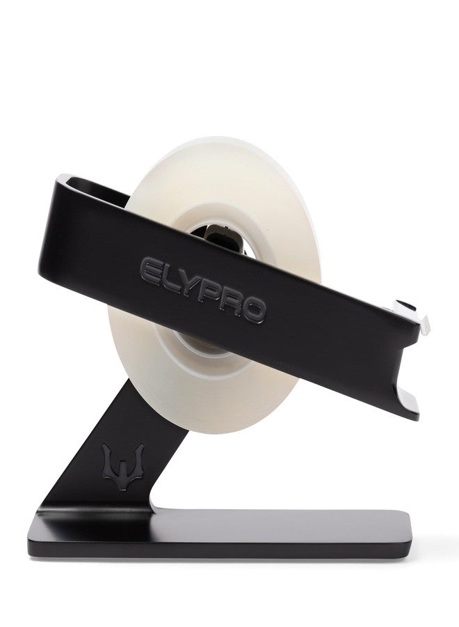 ELYPRO Modern Tape Dispenser for Office Desk - Elegant and Minimalist Design, Heavy Metal Made, Space-Saving, Perfect for Office & Home Use or as a Stylish Gift - Bonus Tape Roll Included (Black) - Image 1