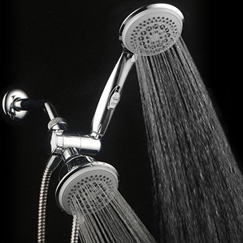 Hotel Spa PowerSpa Top American Brand High Pressure 3-way Luxury Overhead/Handheld Shower Head Combo with 63 Flow Settings, Water Saving Hand Pause Switch and Stainless Steel Hose - Image 3