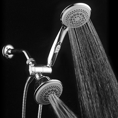 Hotel Spa PowerSpa Top American Brand High Pressure 3-way Luxury Overhead/Handheld Shower Head Combo with 63 Flow Settings, Water Saving Hand Pause Switch and Stainless Steel Hose - Image 4