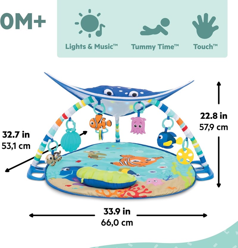 Bright Starts Finding Nemo Mr. Ray Ocean Lights & Music Gym with Multi-Sensory Toys - Image 3