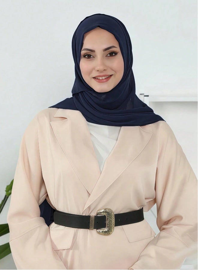 ISI Instant Chiffon Hijab Set 3-in-1 Hijabs Scarf with Built-in Magnets and Undercap Head Wraps with Model Cap - Image 2