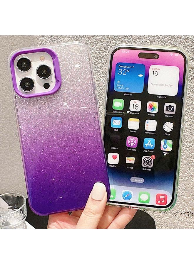 S-TOP Case For iPhone 13 Pro Double Sided IMD Gradient Glitter PC Phone Case - Image 3