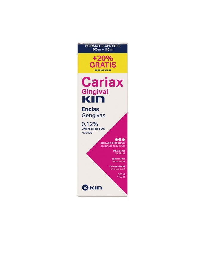 Kin Cariax Gingival Mouthwash 600ml - Image 1