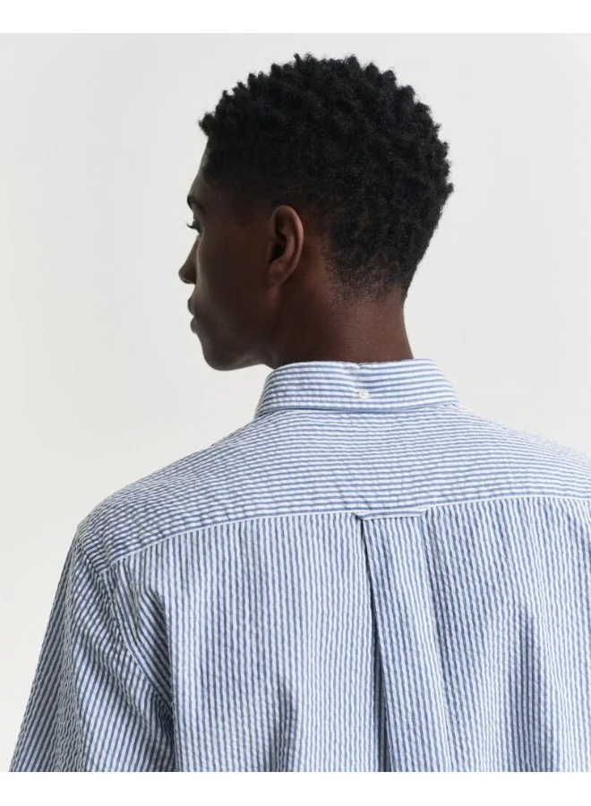 GANT  Gant Regular Seersucker Stripe Ss Shirt for Men | Best Price UAE
