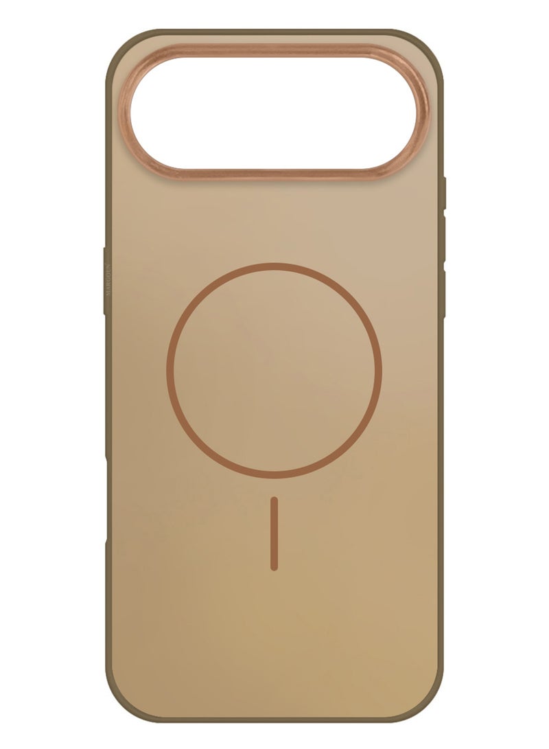 Hard TPU Case Cover for Apple iPhone 17 Air - Full Edge Coverage - Anti-Fingerprint and Glossy - MagSafe Compatible - Desert Titanium - Image 3