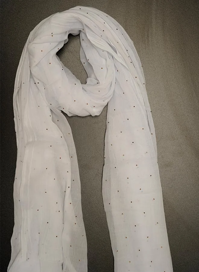 جميلة Linen Bling Hijab Scarf