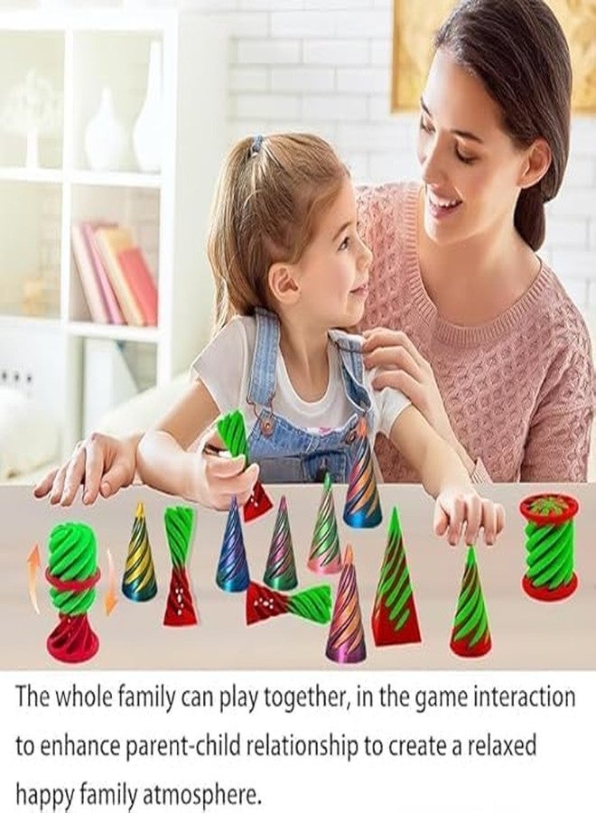 3D Craft 3D Spiral Twist Cone Puzzle Toy, Educational Fidget Toy, Yellow and Green (Yellow and Green (singal Cone), 2) - Image 5