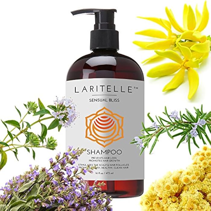 Laritelle Organic Shampoo 17.5 oz. Argan Oil, Rosemary, Palmarosa. Promotes Hair Growth, Prevents Hair Loss. GF - Image 2