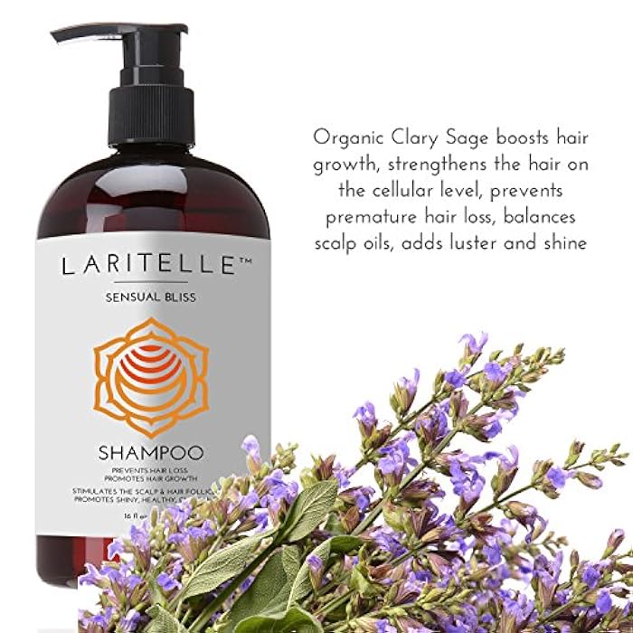 Laritelle Organic Shampoo 17.5 oz. Argan Oil, Rosemary, Palmarosa. Promotes Hair Growth, Prevents Hair Loss. GF - Image 5