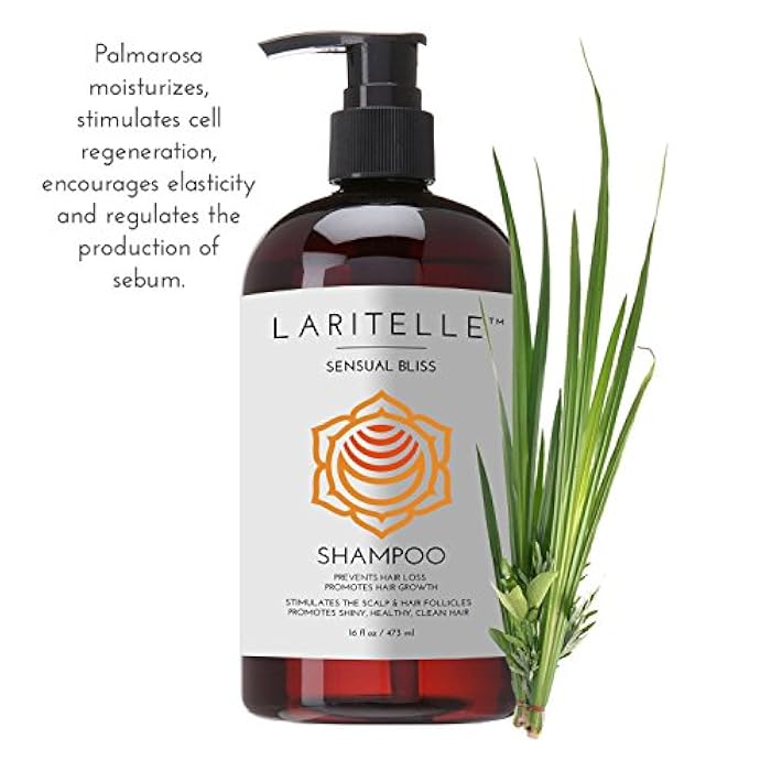 Laritelle Organic Shampoo 17.5 oz. Argan Oil, Rosemary, Palmarosa. Promotes Hair Growth, Prevents Hair Loss. GF - Image 4