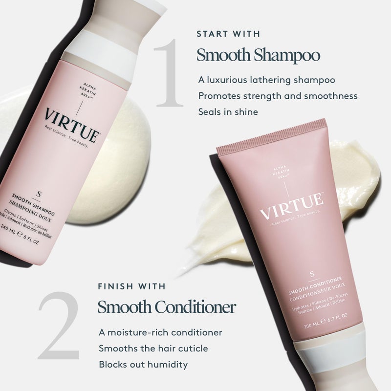 Virtue Smooth Conditioner for Frizz Control for Curly Hair, Sulfate Free, Safe for All Hair Types, Color Safe - Image 4
