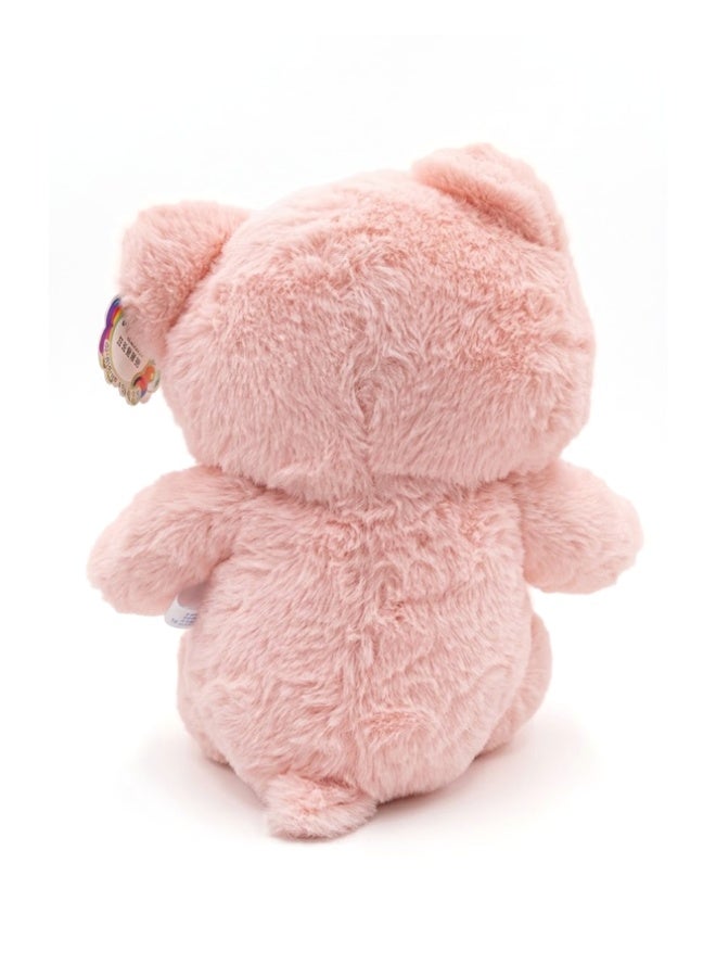 Crazy Boss Pink Teddy Bear Plush Toy with Bow Tie | Soft Stuffed Animal Doll | Cute Kids Gift - Image 3