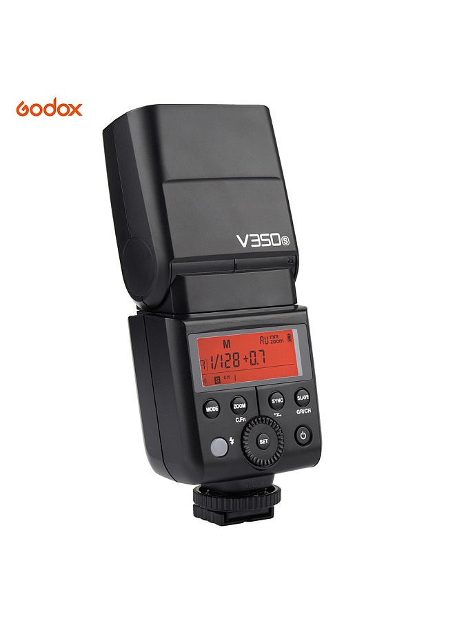 Godox - V350S Compact Size 2.4G Wireless Speedlite Master/ Slave Camera Flash TTL 1/8000s HSS Built-in 2000mAh Li-ion Battery with Battery Charger - Image 1