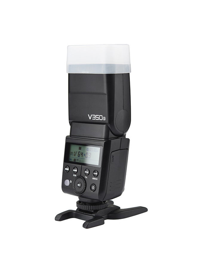 Godox - V350S Compact Size 2.4G Wireless Speedlite Master/ Slave Camera Flash TTL 1/8000s HSS Built-in 2000mAh Li-ion Battery with Battery Charger - Image 1