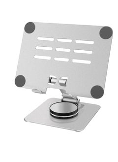 Generic Metal Tablet Holder for Desk 360 Degree Rotating Tablet Stand, Foldable iPad Stand, Universal Adjustable Tablet Holder Compatible with iPad Pro Air Mini Galaxy 4-15 Inch Tablet, Silver  - Image 1