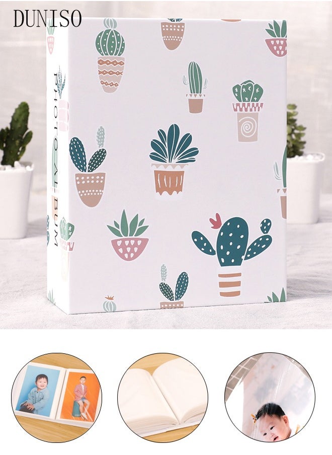 DUNISO 100 Pockets Foil Stamping Photo Album for 6 Inches Photos Portable Photo Album for Family Wedding Boys Girls  - Image 1