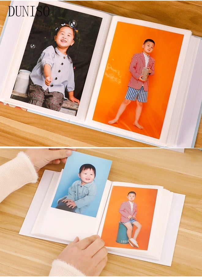 DUNISO 100 Pockets Foil Stamping Photo Album for 6 Inches Photos Portable Photo Album for Family Wedding Boys Girls  - Image 3