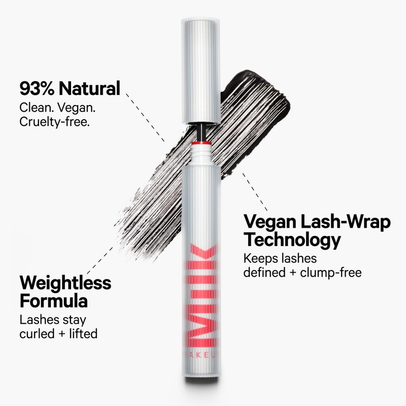 Milk Makeup RISE Mascara - 0.28 fl oz - Lifts, Lengthens, Curls & Adds Volume - Weightless Formula - Conditions & Strengthens - Vegan, Cruelty Free - Image 4