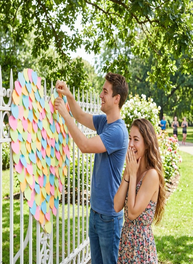 Kozerite (12 Pads) Heart Sticky Notes 3x3 Inches,Cute Bright Colors Self-Stick Pads, Easy to Stick for Home, Notebook, 72 Sheets/pad - Image 3