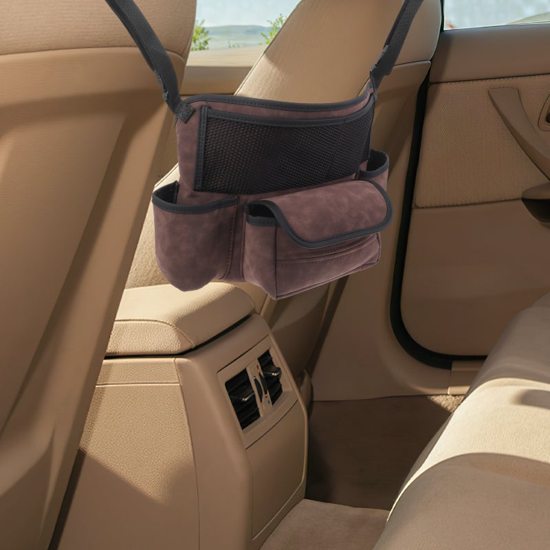 🚗 حامل حقيبة يد للسيارة بتصميم متعدد الجيوب لتنظيم المقاعد - Image 2