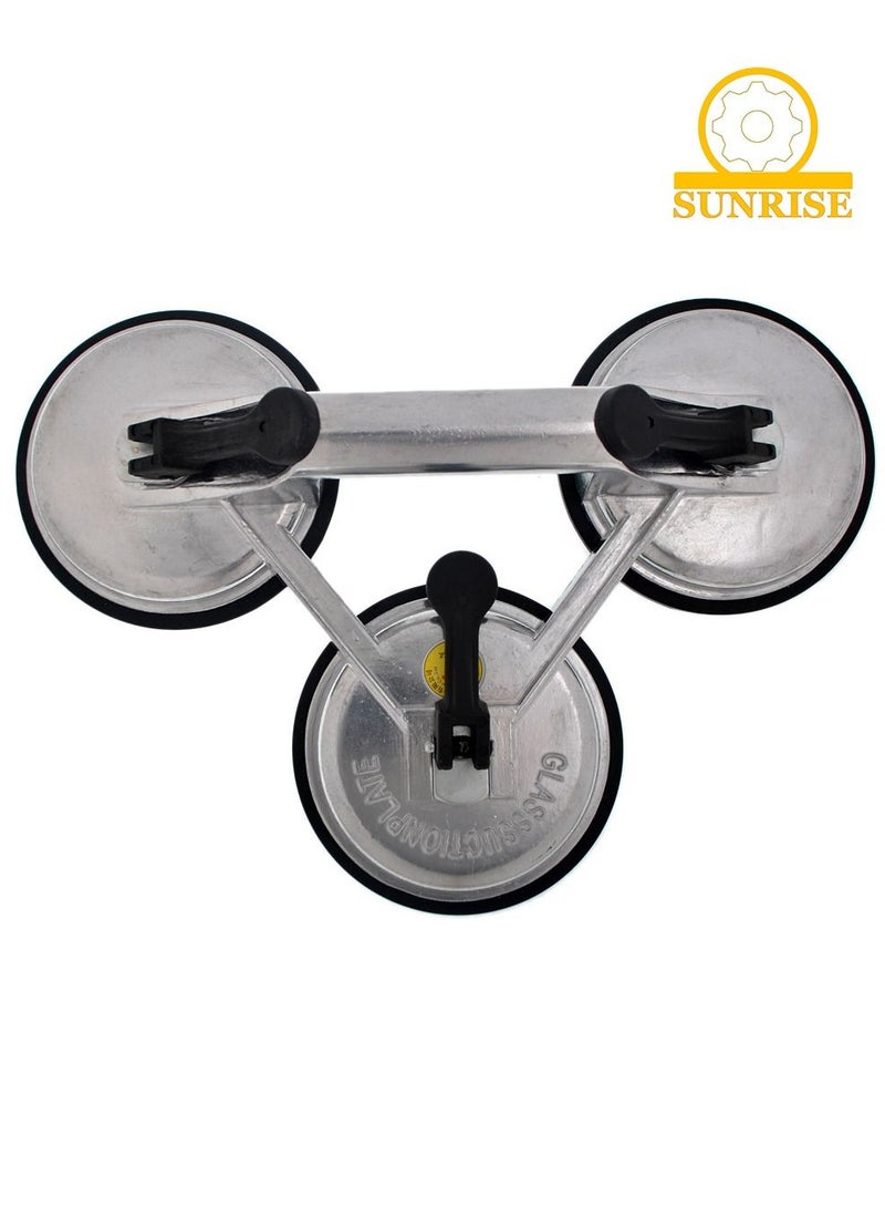 SUNRISE Glass Lifting Suction Cups Three Plate Heavy Duty Vacuum Aluminum Alloy Handle Holder - Image 1