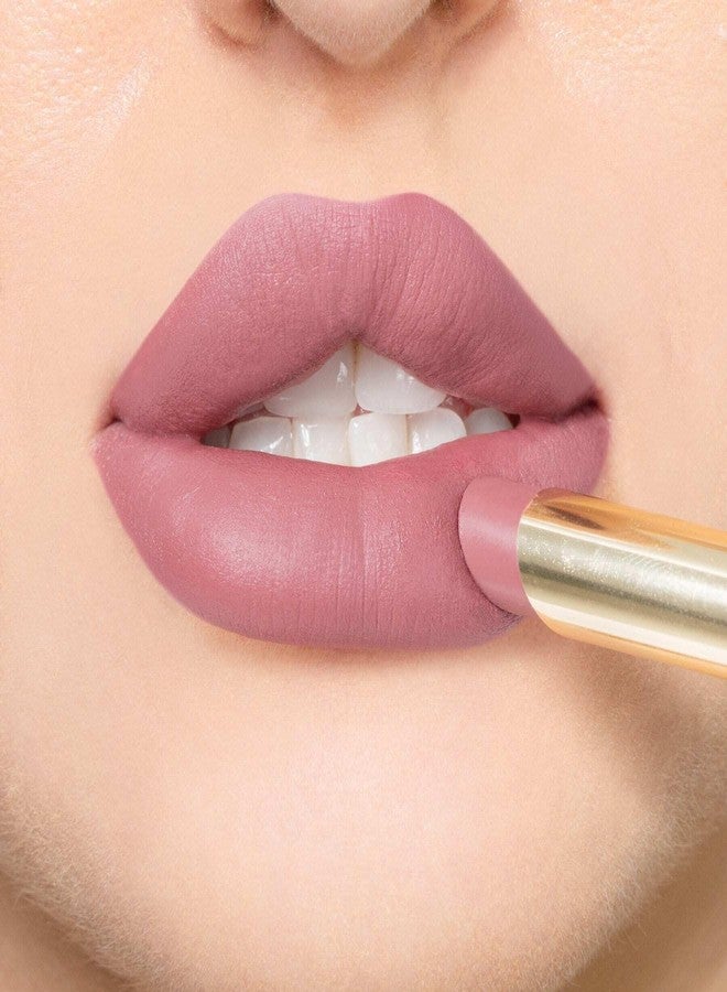 Mirenesse French Kiss Velvet Matte Lipstick, Hydrating Velvet Matte Finish with Vitamin C + Vitamin E, Vegan and Toxin Free, 3 In Love .07 oz - Image 4