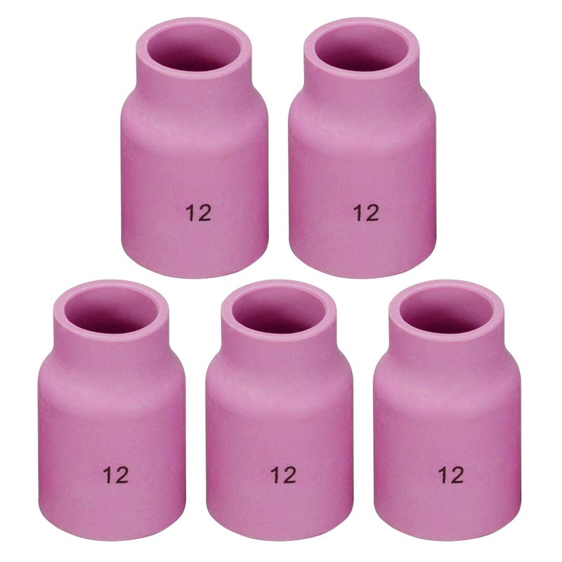 RIVERWELD TIG Gas Lens Alumina Nozzle Ceramic Cups Jumbo Large Diameter 53N87 12 34 190mm Orifice for PTA DB SR WP 9 17 18 20 25 26 TIG Welding Torch Pack of 5 - Image 3