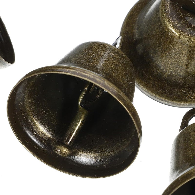 Zerodeko 20pcs 38mm Antique Finish Small Hanging Christmas Ornaments DIY Bell Pendants Retro Wind Chime Decor for Holiday Decorations - Image 3