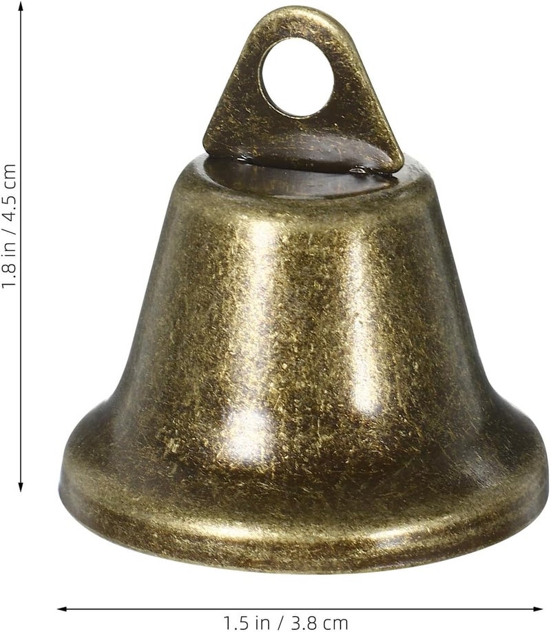 Zerodeko 20pcs 38mm Antique Finish Small Hanging Christmas Ornaments DIY Bell Pendants Retro Wind Chime Decor for Holiday Decorations - Image 2