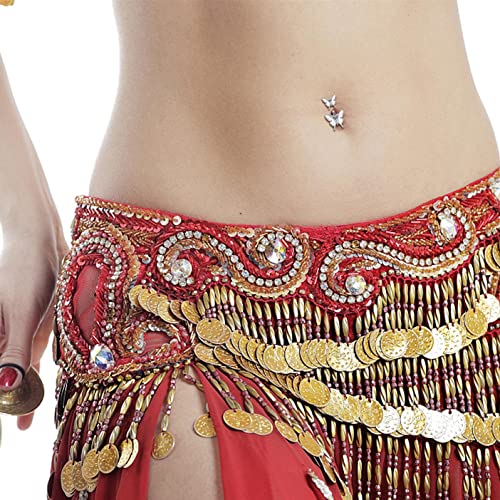 Incaton 14G Belly Button Rings, Stainless Steel Diamond Belly Rings For Women, Dangle Belly Button Rings With Butterfly, 10mm Bar Navel Piercings Silver 10mm - Image 5
