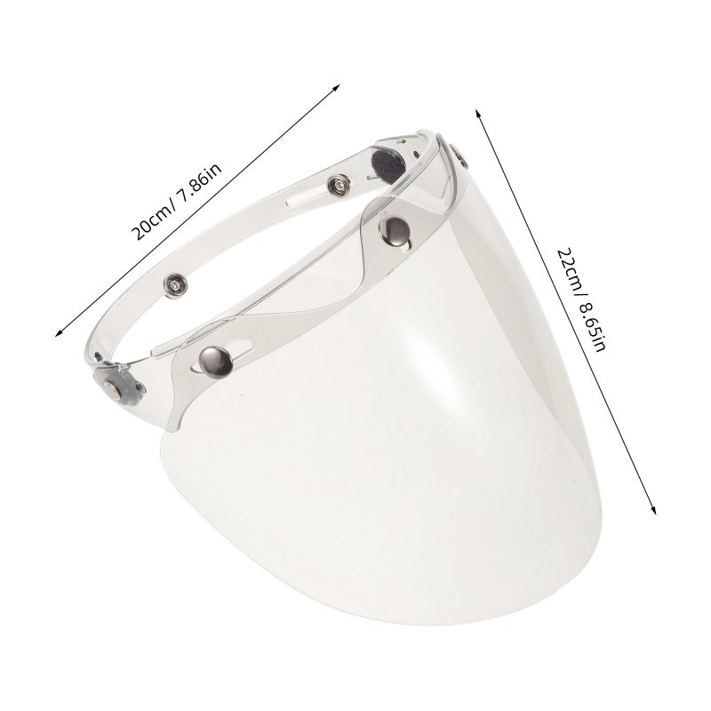 Clear Motorcycle Helmet Visor Removable Shatterproof Scratch Resistant Wind Blocker Lens - Image 3