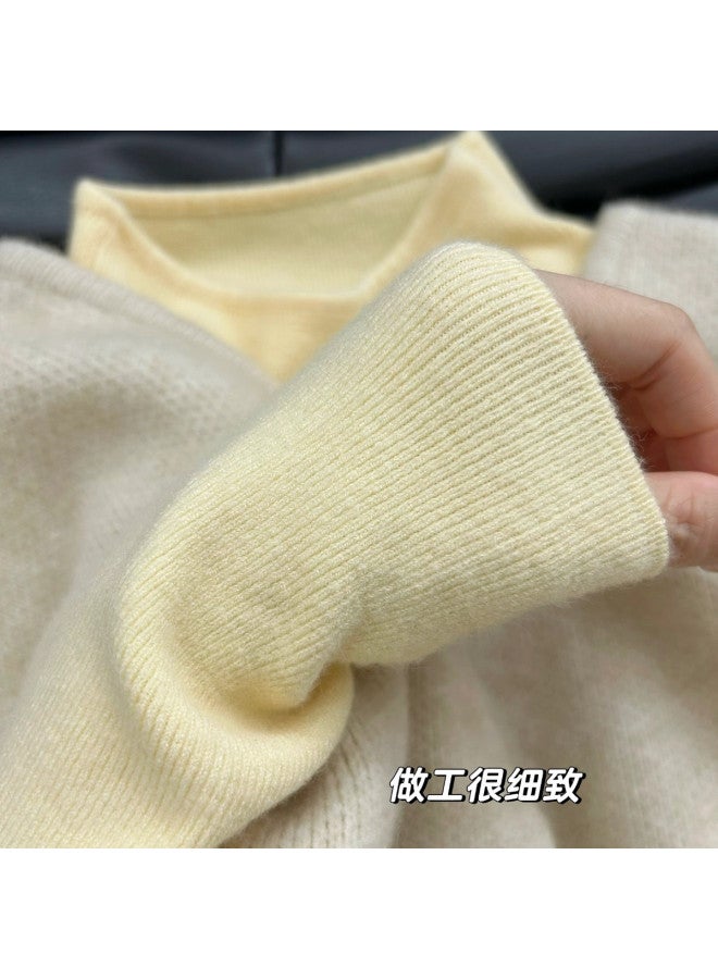 PLANDOO Retro Lazy Knitted Sweater Women'S Autumn Winter Soft Layering Inner Wear Stand Collar Sweater Base Layer - Image 3