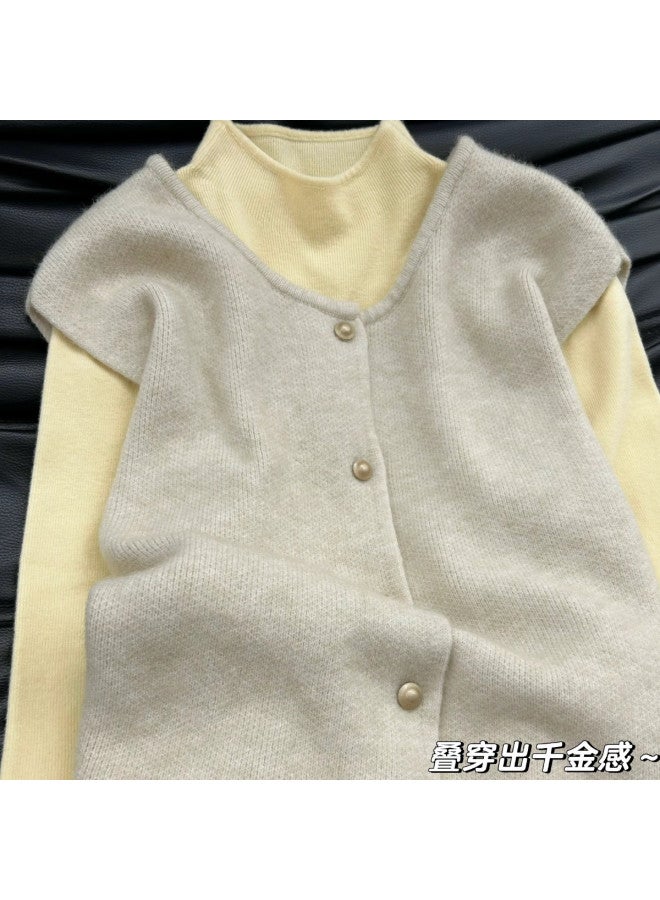 PLANDOO Retro Lazy Knitted Sweater Women'S Autumn Winter Soft Layering Inner Wear Stand Collar Sweater Base Layer - Image 4