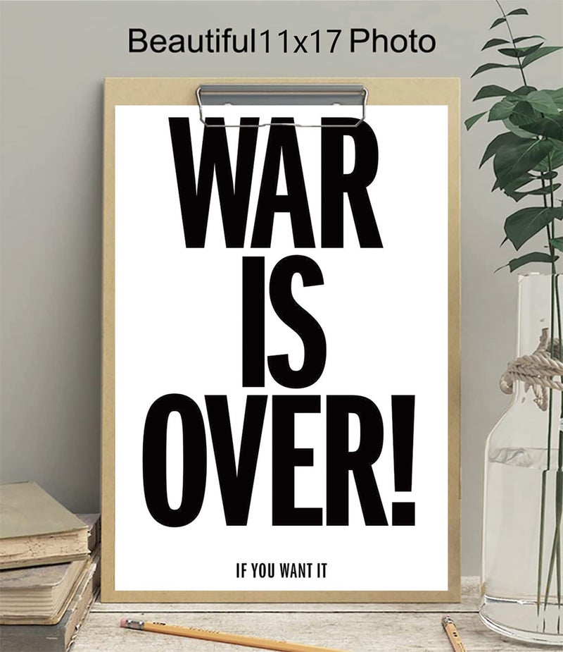 FatCat Wall Graphics XIHOO War is Over If You Want It Motivational Cool Wall Decor Art Print Poster Frameless Gift 12 x 18 inch（30cm x 46cm） - Image 3