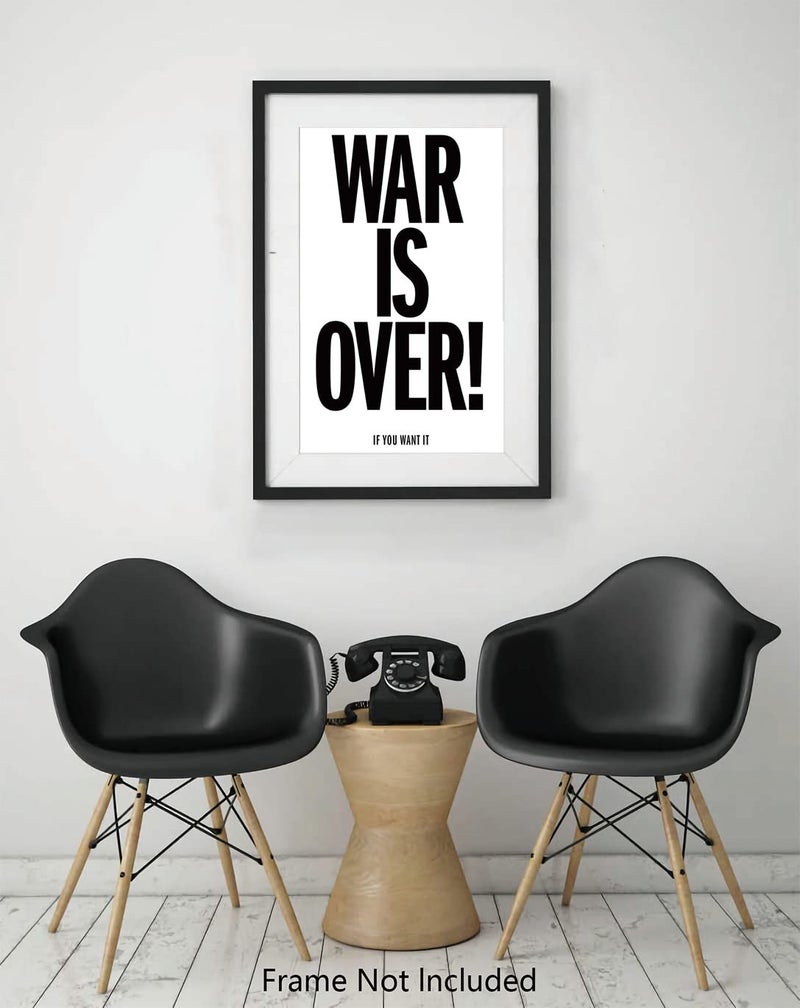 FatCat Wall Graphics XIHOO War is Over If You Want It Motivational Cool Wall Decor Art Print Poster Frameless Gift 12 x 18 inch（30cm x 46cm） - Image 5