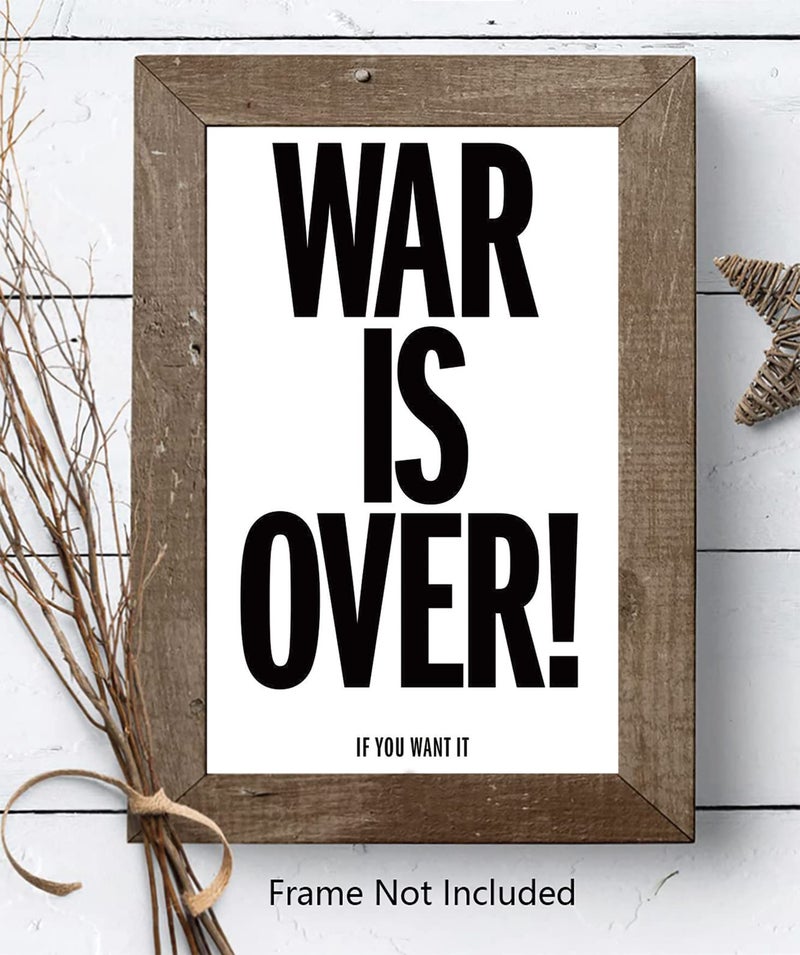 FatCat Wall Graphics XIHOO War is Over If You Want It Motivational Cool Wall Decor Art Print Poster Frameless Gift 12 x 18 inch（30cm x 46cm） - Image 4