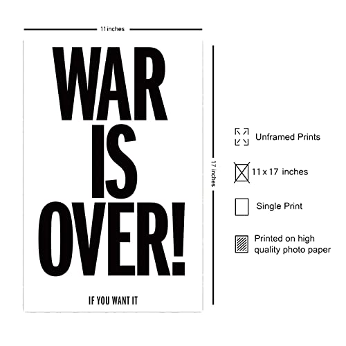 FatCat Wall Graphics XIHOO War is Over If You Want It Motivational Cool Wall Decor Art Print Poster Frameless Gift 12 x 18 inch（30cm x 46cm） - Image 2