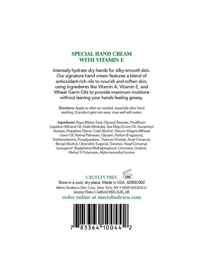 MARIO BADESCU كريم اليدين بدون رائحة مع فيتامين E 3 أونصة - Image 3