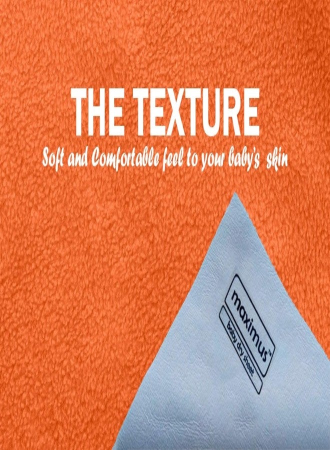 THE MAXIMUS Maximus Waterproof Quick Dry Sheet for Baby Pack of 3 | Bed Pad Extra Absorbent Washable Matress Protector | Bed Protector Sheet for Toddler Children (70x50cm) (Orange, LORANGE & RED, Small) - Image 5