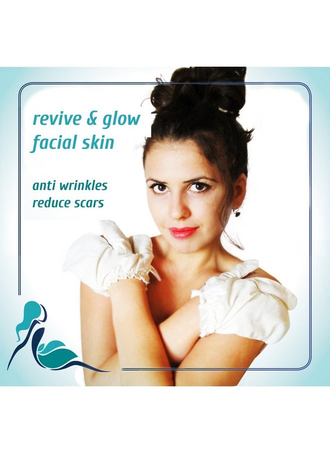 Silky Skin - Garshana Gloves Raw Silk Massage Quality Storage Bag Ayurvedic Dry Brushing Exfoliate Skin Lymphatic Drainage Brush Reduce Acne Scars Cellulite Massager Remove Toxin - Image 1