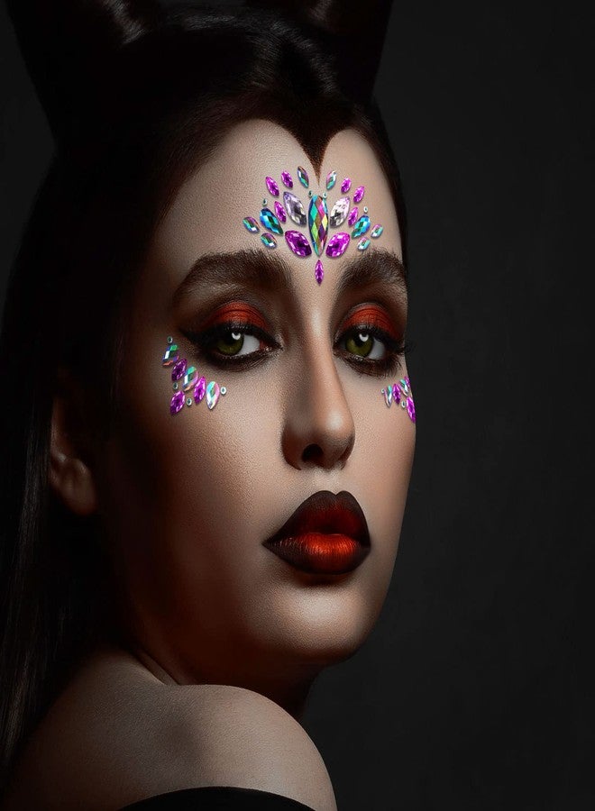 Creatrill Face Jewels Stick On Assorted 12 Sheets Gems, Rhinestones for Makeup Stickers, Flatback Pearls and Rhinestones for Crafts - Image 5