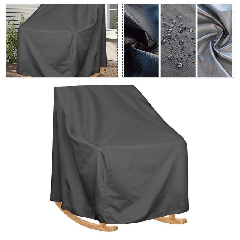 Patio Chair Cover 70 X 83 X 99 Cm Waterproof Year-Round Protection - Wind-Resistant Secure Fit Outdoor Furniture Cover for Standard Rocking Chairs Patio Garden Use - Image 3