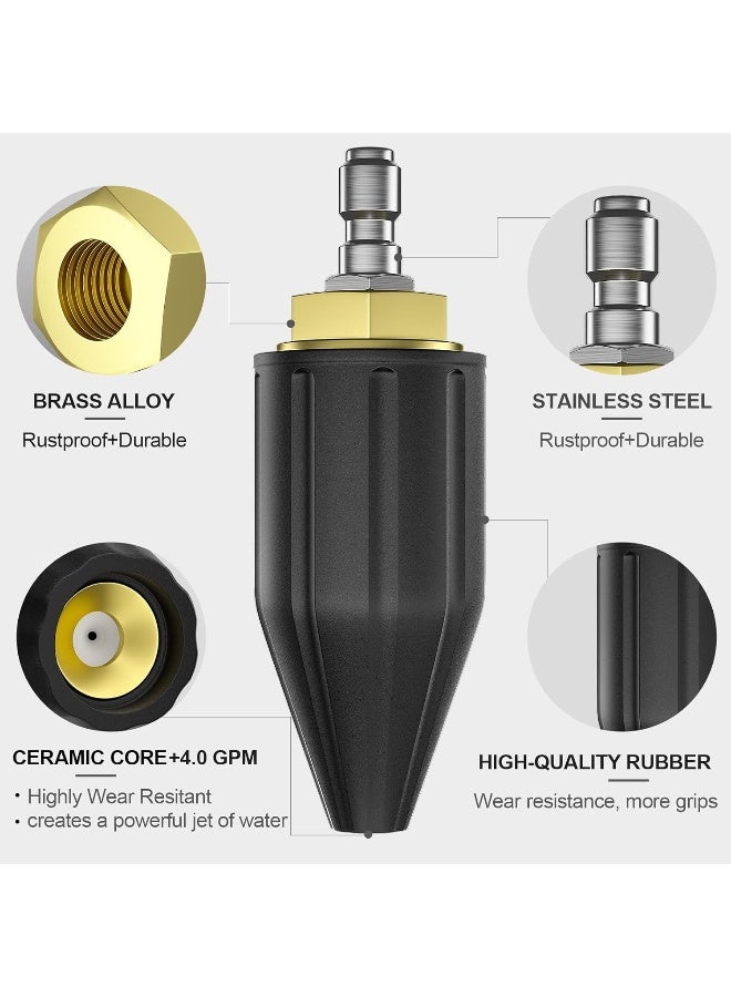 POHIR Turbo Nozzle 4000 Psi, 9 Pack Pressure Washer Nozzle Spray Tips Full Set Including Rotating Turbo Nozzle 4.0 Orifice And Nozzle Tips Set With Nozzle Holder  - Image 2