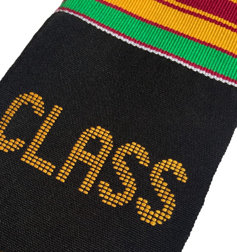 ADVANSYNC Class of 2025 2026 Authentic Handwoven Kente Cloth Graduation Stole - Image 5