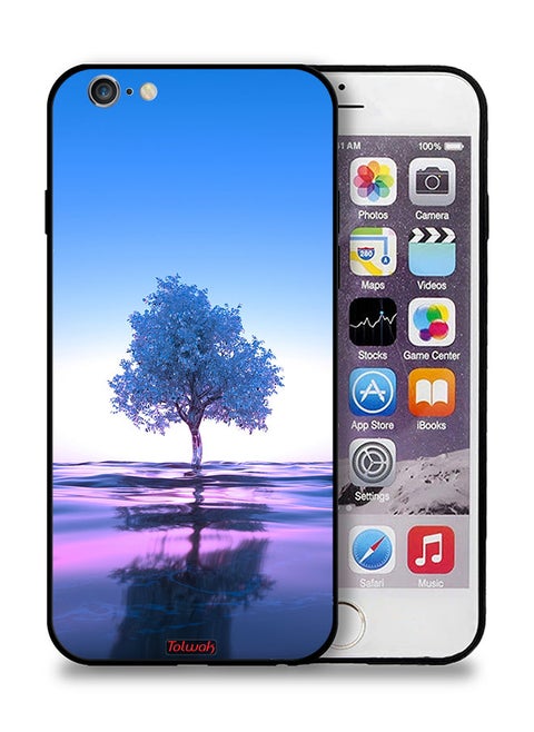 Apple iPhone 6 Plus/6s Plus Protective Case Tree Neon Body Of Water Reflection Digital Art