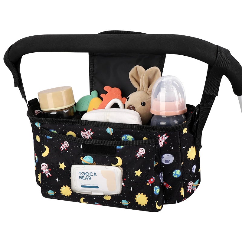 Accmor Universal Stroller Organizer with Insulated Cup Holder and Shoulder Strap, Stroller Bag Caddy Organizer Stroller Accessories for Uppababy, Baby Jogger, Nuna, Doona, Britax Strollers - Image 1