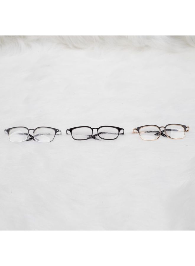 20CM Cotton Doll Glasses 9CM Wide 17cm Labu Macaron 6.5Cm Glasses Accessories-Specifications:6.5cm (for Cotton Dolls, For Cloth)-Color:Black Top And Silver Bottom Transparent Film - Image 2