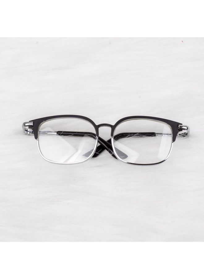 20CM Cotton Doll Glasses 9CM Wide 17cm Labu Macaron 6.5Cm Glasses Accessories-Specifications:6.5cm (for Cotton Dolls, For Cloth)-Color:Black Top And Silver Bottom Transparent Film - Image 1